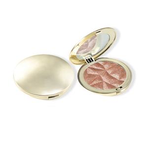 Resaltador DE CARA prensada con brillo OEM vegano Embalaje de oro Resaltador holográfico de maquillaje resaltador - Product Image 1