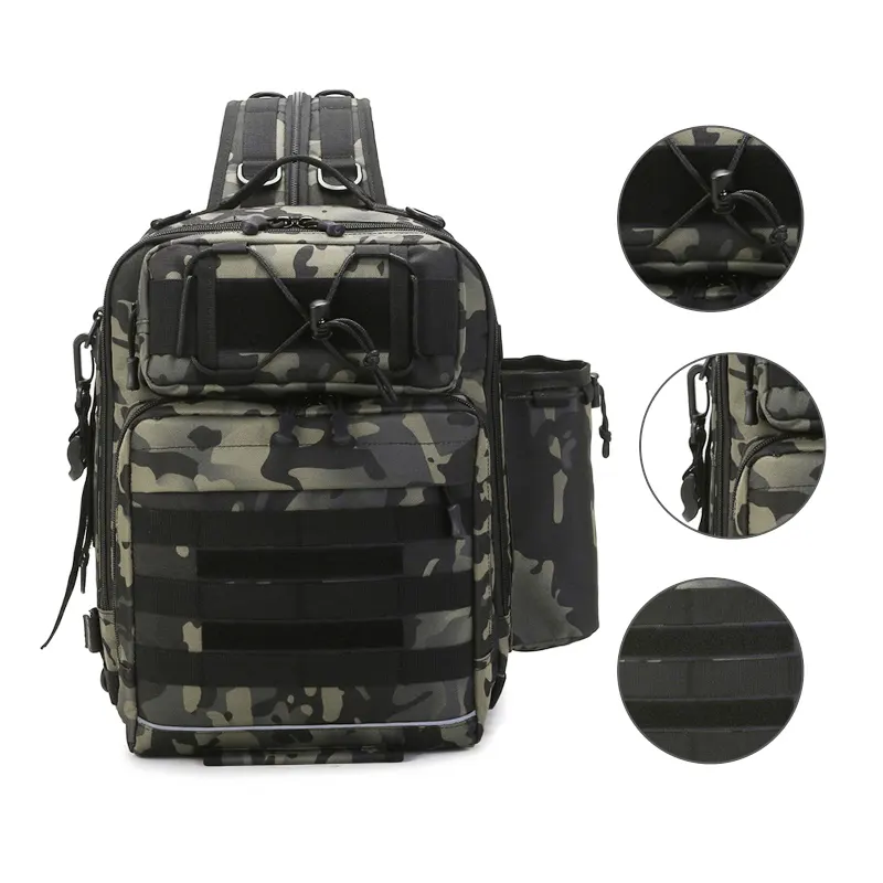 2022 Best Waterproof Fishing Bags 600d Oxford Camouflage Fishing Tackle Backpack Storage Bag