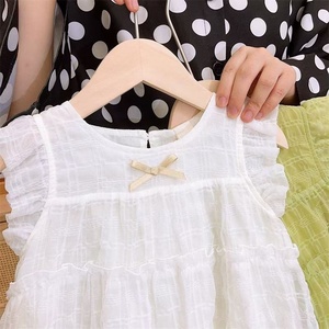 ชุดเดรสฤดูร้อนสำหรับเด็กผู้หญิง ระบายอากาศได้ดี สไตล์เกาหลี แขนบานผูกโบว์ หวานสไตล์เจ้าหญิง - Product Image 4
