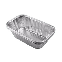 Barquette en aluminium jetable de 260x185x60 mm, plateau de restauration de qualité alimentaire, barquette rectangulaire pour pâtisserie avec couvercle en carton
