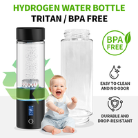 Botella de Agua Hidrogenada Portátil de 380 ml, Libre de BPA, con Certificación CE y FDA, Diseño de Doble Cámara, Rica en Hidrógeno