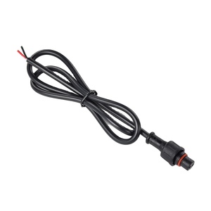 2464 22Awg 2C สีดำ1.5มม. ขั้วต่อชาย2Pin กันน้ำสายทองแดงสายไฟฟ้าประกอบบ้าน