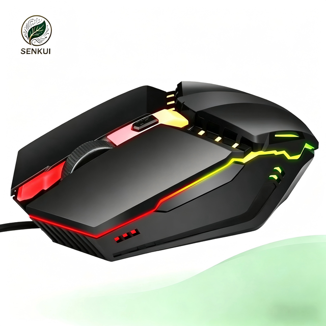 Hot Selling Wired Gaming Mouse Right-Handed 3-Button Optical Ergonomic Design High DPI Smooth Precise Control for Office Laptop