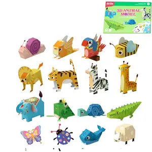 Origami Kit for Kids Ages 6+ 16 Style 3D Animal Origami Paper Kit Easy Origami Paper Art for Beginners Kids Adults