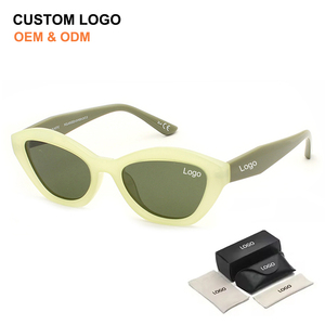 New Trending Style Cat Eye Frame Sun Glasses UV Protection OEM Supplier Custom Design Logo Sunglasses for Women Men - Product Image 1