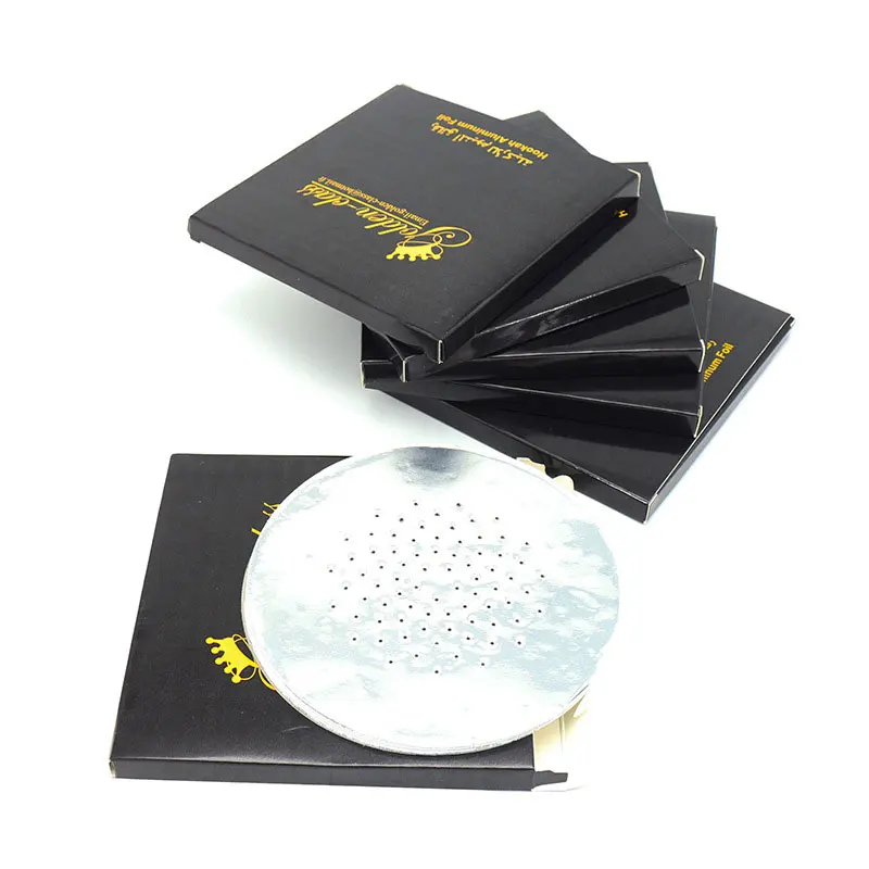 25 pezzi/pacco narghilè Shisha carta in alluminio con foro PHookah tabacco ciotola accessori