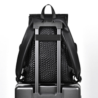 Mochila para Portátil Impermeable con Logotipo Personalizado en Relieve para Hombres y Mujeres, 15.6 Pulgadas, para Viajes de Negocios, con Compartimento para Carro, Tejida
