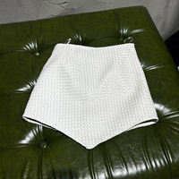 Jupe multi-lignes en A tissée à la main, jupe en peau de mouton véritable, mini-jupes en daim pour femmes