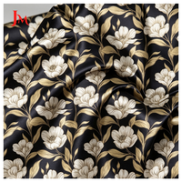 Tissu satiné en polyester double face imprimé numériquement à motifs floraux, idéal pour les robes féminines – Vente chaude