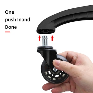 Ruote in gomma per ufficio pesanti da 2.5 pollici ruote per ruote ruote a rulli per mobili per uso scolastico ospedaliero - Product Image 3