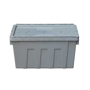 Nhiệm vụ nặng nề tiêm đúc doanh thu vuông lưu trữ Thùng nestable Stackable nhựa di chuyển hộp Tote bin kèm theo nắp - Product Image 2