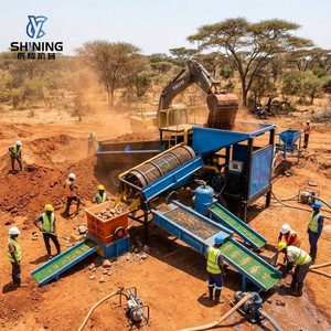 Separador de Oro Aluvial de Alta Capacidad 30-50 TPH, Planta Móvil de Lavado de Oro, Criba Trommel para Oro de 3 Toneladas, Ahorro de Agua, Resistente al Calor - Product Image 1