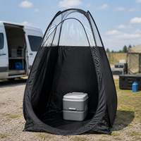 Tente de douche pliable personnalisable, stable, pour camping, abri d'intimité fiable pour le camping