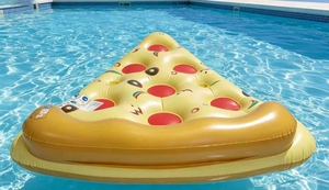 Nouveau matelas flottant gonflable géant en forme de <span class=keywords><strong>pizza</strong></span>, canapé-lit pliable pour l'eau, hamac 165x138cm - Product Image 6