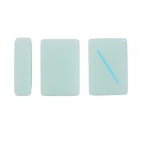 Tuiles de Mahjong en Acrylique Vert Américain Moderne de Luxe, Ligne Montagne : Tuiles de Mahjong Vert Sauge 160 pièces Peintes à la Main, Cadeau