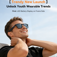 Gafas Inteligentes con Cámara 1080P para Grabación de Vlogs, Pantalla LED Digital, Estuche de Carga con Banco de Energía, Traducción en Tiempo Real por IA