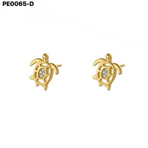 ต่างหูแฟชั่นเซอร์โคเนียสตั๊ด PE0065 สำหรับผู้หญิงเครื่องประดับคุณภาพสูง - Product Image 2