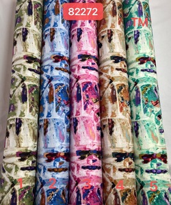 Coloré magnifique fleurs abstraite <span class=keywords><strong>peinture</strong></span> à l'huile 100% rayonne Viscose Modal tissu grand Stock <span class=keywords><strong>pour</strong></span> robe chemise Shorts vêtements - Product Image 2