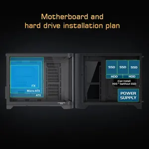 Gabinete de PC Lovingcool 2025 Full Tower ATX MATX ITX con Cristal Curvo - Product Image 4