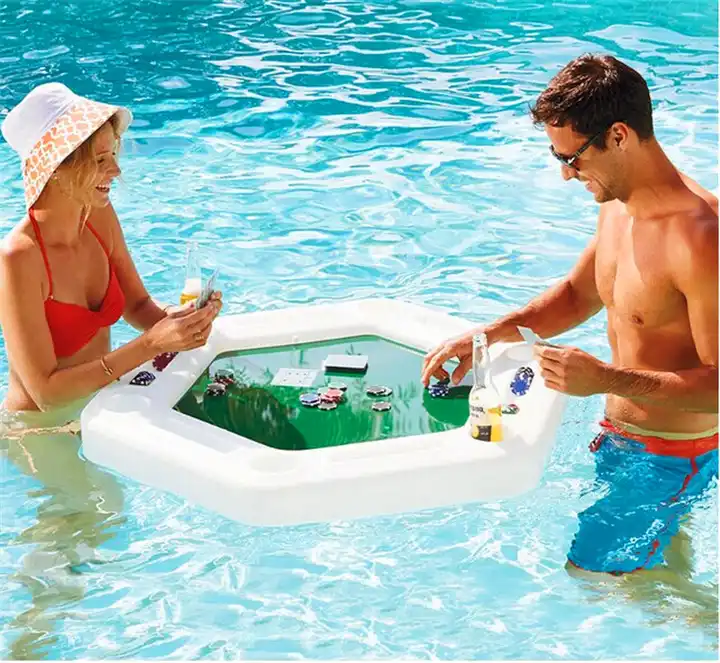 piscine meubles hdpe en plastique flotteur table de poker, eau