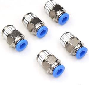 Conectores Neumáticos de Empuje Rápido, Conector Macho Recto de <span class=keywords><strong>1</strong></span>/8, Conexión Rápida de 6 mm, Plástico y Latón - Product Image 3