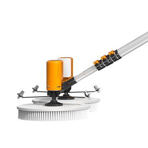 Cepillo de Limpieza de Paneles Solares Fotovoltaicos de Doble Cabezal con Barra Telescópica, Herramienta de Lavado Portátil de Alta Eficiencia - Product Image 1