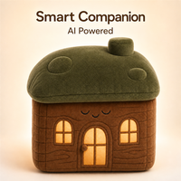 Ours en peluche interactif IA en forme de petite cabane, parlant et éducatif, 100 % polyester, compagnon pour enfants, cadeau