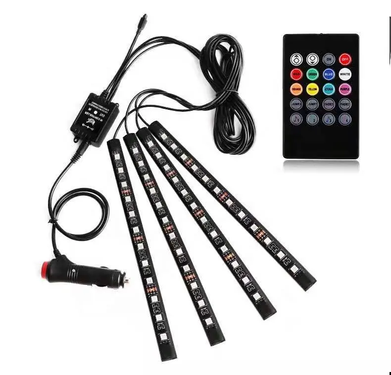 factory outlet 5050 multi-color RGB music audio controlled atmosphere car LED light