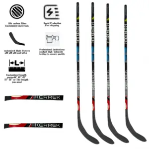 Top 18K Carbon Fiber Hyperlite 2 Composite Goalie Roller Floorball Wooden Mini Promotional Plastic Sticker For Hockey Stick