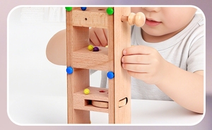 Juguete de madera clásico para estimular la mente, juego de cuentas coloridas que caen, juegos de mesa portátiles de viaje, juguetes de regalo - Product Image 3