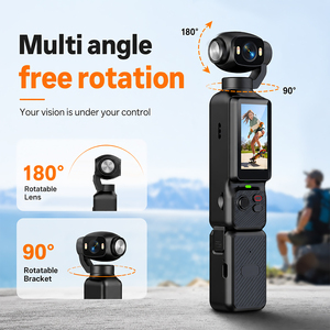 Videocamera d'Azione Tascabile con Batteria Esterna 90 °   Videocamera con Schermo Ribaltabile e <span class=keywords><strong>WIFI</strong></span> per Registrazione Video, Ideale per Viaggi e Vlogging - Product Image 3