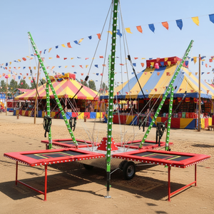 <span class=keywords><strong>KARUN</strong></span> พับและเคลื่อนย้ายได้สี่คนกระโดดบันจี้จัมด้วยไฟสีและล้อ - Product Image 3