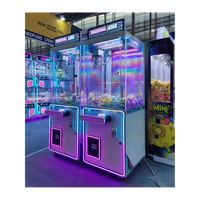 Neofuns 21 pouces Machine à griffes mobile en métal, jeu d'arcade mini-grue à monnayeur avec accepteur de billets pour la remise de peluches
