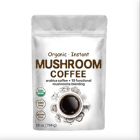 Poudre de café instantané aux champignons OEM personnalisée, goût neutre avec arômes d'épices et d'herbes, amincissant, emballage en sachet amer