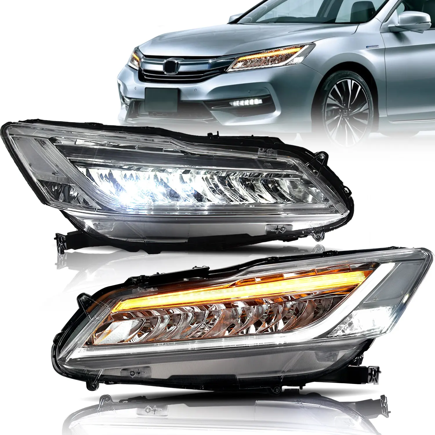 Archaic For accord 9. Scheinwerfer Voll-LED-Front leuchte RHD & LHD für Honda Accord Scheinwerfer