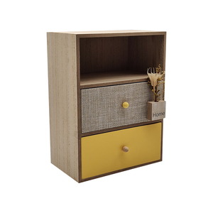 Tiroir de rangement de <span class=keywords><strong>bureau</strong></span>, <span class=keywords><strong>commode</strong></span> de Table, boîte de rangement empilable <span class=keywords><strong>en</strong></span> bois avec tiroir <span class=keywords><strong>2</strong></span> marron - Product Image 3