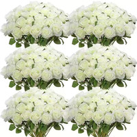 Roses artificielles en soie, bouquet de roses éternelles, style moderne, centre de table pour mariage, fête, Saint-Valentin, remise de diplôme