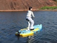 Vélo aquatique personnalisé pour la mer et le lac, pédalo, bateau à pédales, bateau électrique commercial et vélo, vélo aquatique gonflable en PVC
