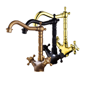 <span class=keywords><strong>Antique</strong></span> kép xử lý lưu vực vòi 360 ° Xoay vòi brass cơ thể phòng tắm vòi nước máy trộn vòi - Product Image 6