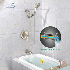 Système <span class=keywords><strong>de</strong></span> douche double <span class=keywords><strong>2</strong></span> en <span class=keywords><strong>1</strong></span> avec pomme <span class=keywords><strong>de</strong></span> douche à main et bec <span class=keywords><strong>de</strong></span> baignoire à réglage 35 - Product Image 3