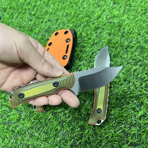 Coltello <span class=keywords><strong>a</strong></span> lama fissa in acciaio 440C <span class=keywords><strong>di</strong></span> alta gamma, straordinario coltello da campeggio resistente con manico in G10 e fodero Kydex - Product Image 3