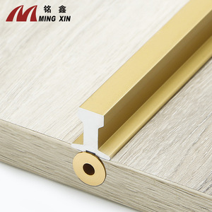 Redresseur de panneau de porte de placard Ming Xin en alliage d'aluminium, doré et noir, avec amortisseur simple, accessoire de quincaillerie pour rail - Product Image 2