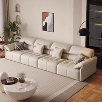 Luxuriöses Modernes Designer Echtleder-Sofa-Set Eleganter Zeitgenössischer Stil Schwamm-Sofa für Zuhause Hotel Wohnzimmer Villen