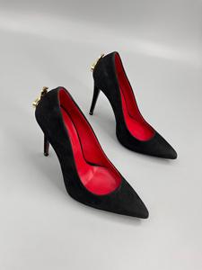 Scarpe da Donna con <span class=keywords><strong>Suola</strong></span> <span class=keywords><strong>Rossa</strong></span>, Punta Affusolata, Tacco Sottile 10cm, Supporto per Arco Plantare, Taglie Grandi, in Vera Pelle, Slip-On, per Serate, Feste e Matrimoni - Product Image 2