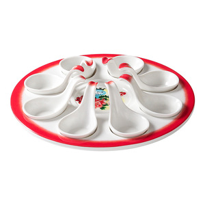Plato redondo de melamina para albóndigas, apto para alimentos, para servir en fiestas de hot pot. - Product Image 3