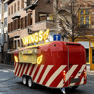 Remorque de restauration, concession alimentaire, entièrement équipée, camion de restauration rapide, chariot à café, glace, dessert, crêpe - Product Image 1