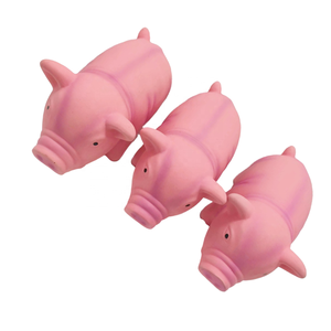 Best verkochte Mohua grinnende geluidsklank 15cm 100% rubber latex schreeuwende varken klassieke hondenspeeltje op maat gemaakte kleur - Product Image 2