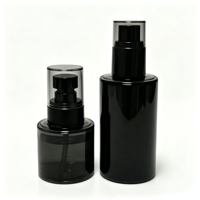 Flacon pompe cylindrique en PET de 60 ml pour sérum, emballage cosmétique pour parfum, huile pour le visage, lotion, couleur personnalisée, logo, sérigraphie, OEM