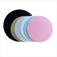 Plateaux à gâteau en carton ondulé ronds et rectangulaires de 6, 8, 10, 12 et 14 pouces, dorés