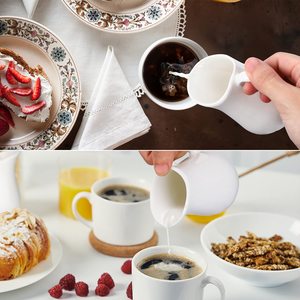 Bình Tạo Bọt Sữa Bò Cà Phê Trắng Tùy Chỉnh Bằng Sứ Bình Nghệ Thuật Pha Cà Phê Bình Sữa Bằng Gốm - Product Image 3